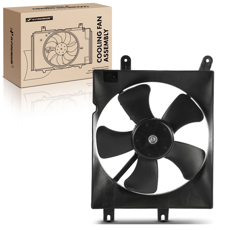 Single AC Condenser Fan Assembly with Shroud for Suzuki Forenza 04-08 Reno