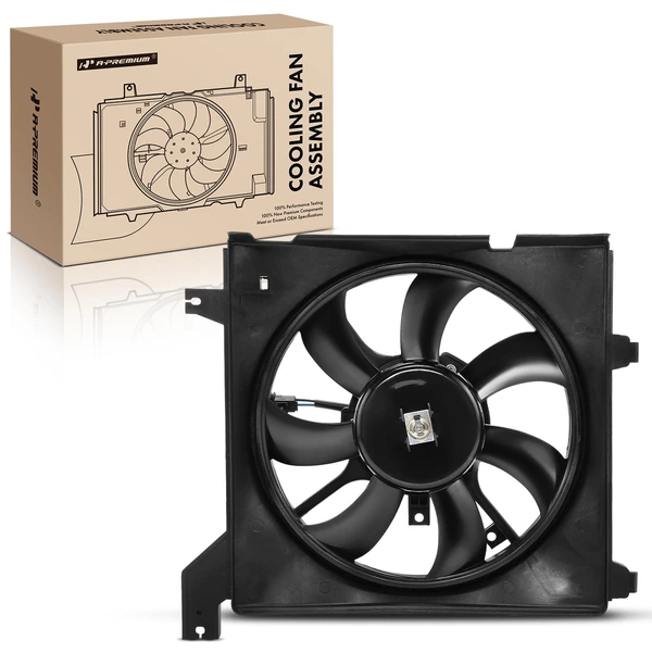 Radiator Cooling Fan Assembly with Shroud for Hyundai Elantra 2001-2006