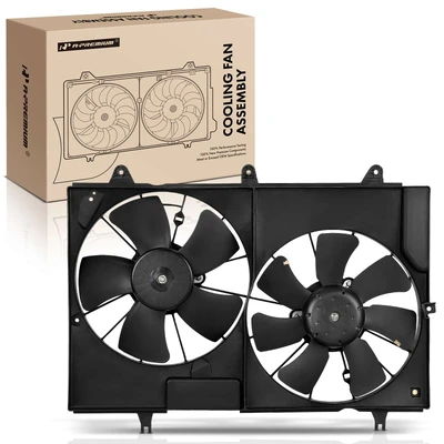 Dual Engine Cooling Fan with Shroud Assembly
