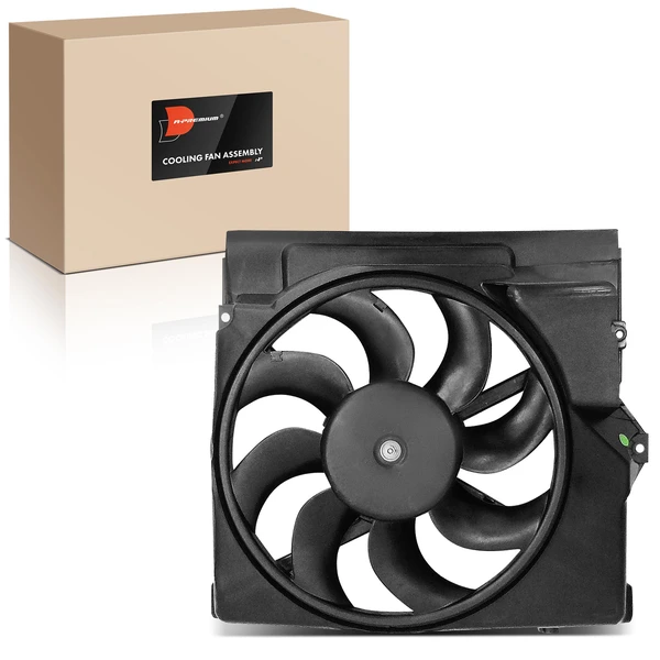 Single AC Condenser Fan with Shroud Assembly for BMW 318i 318is 320i 323i 325i 328i M3