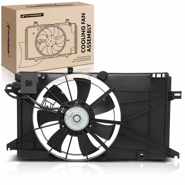 Single Radiator Cooling Fan Assembly with Shroud for Mazda 5 2006-2010
