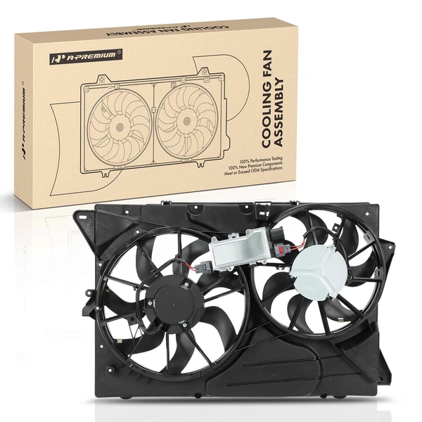 Radiator Cooling Fan Assembly with shroud & controller for 2010-2012 Ford Flex