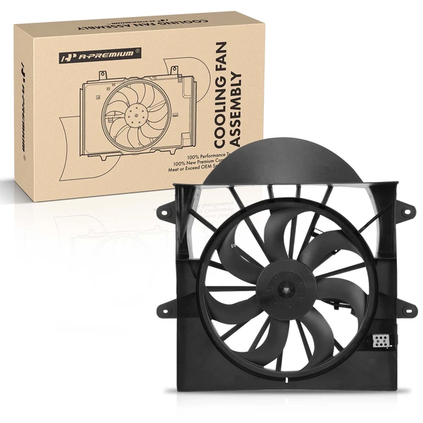 Engine Radiator Cooling Fan Assembly with Shroud for 2006-2007 Jeep Commander