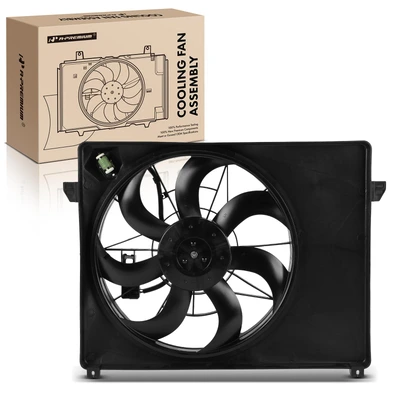 Single Radiator Cooling Fan Assembly with Shroud