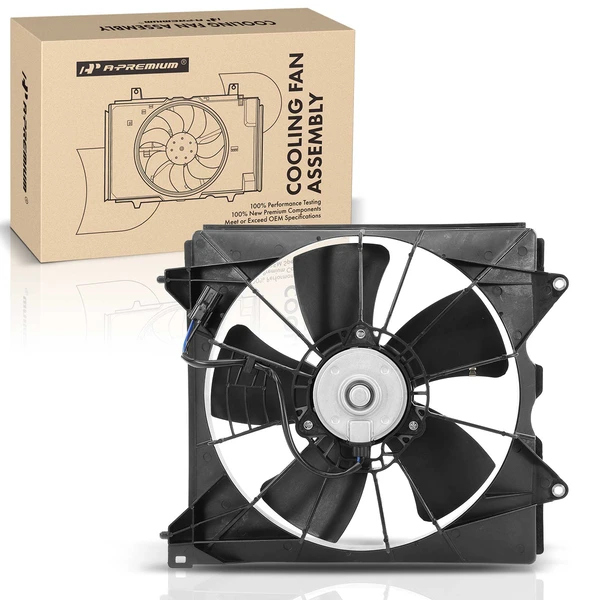 Left Engine Radiator Cooling Fan Assembly for 2008-2012 Honda Accord