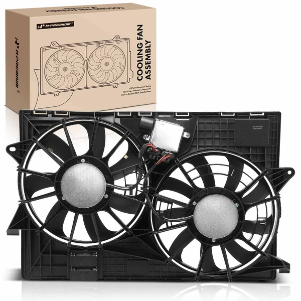 Dual Radiator Cooling Fan Assembly with Resistor & Controller for Jeep Cherokee