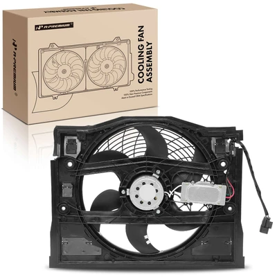 Right Radiator and Condenser Fan Assembly with Shroud