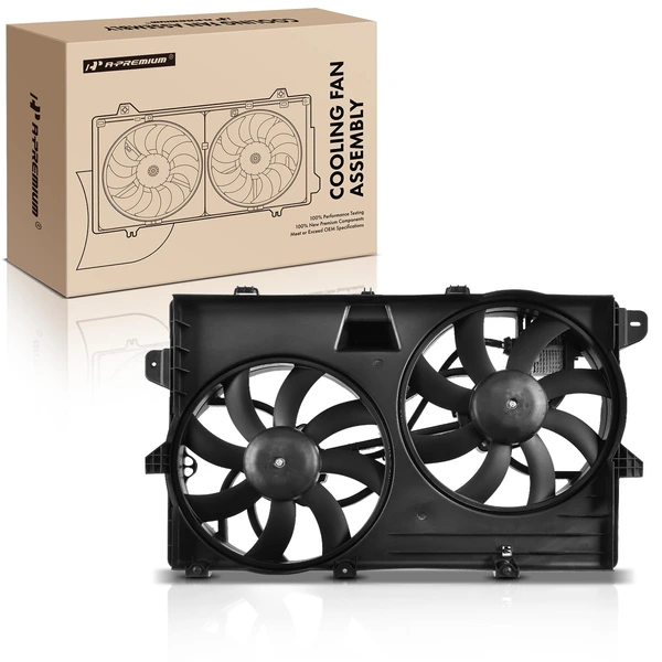 Radiator And Condenser Fan with Control Module for 2007-2015 Lincoln MKX