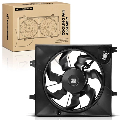 Front Radiator Cooling Fan Assembly with Shroud