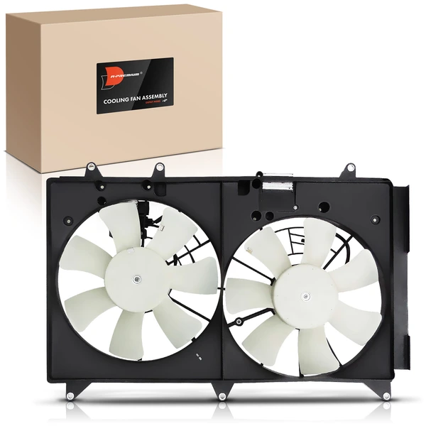 Dual Radiator Cooling Fan with Shroud Assembly for Mazda CX-7 2010-2012 L4 2.3L