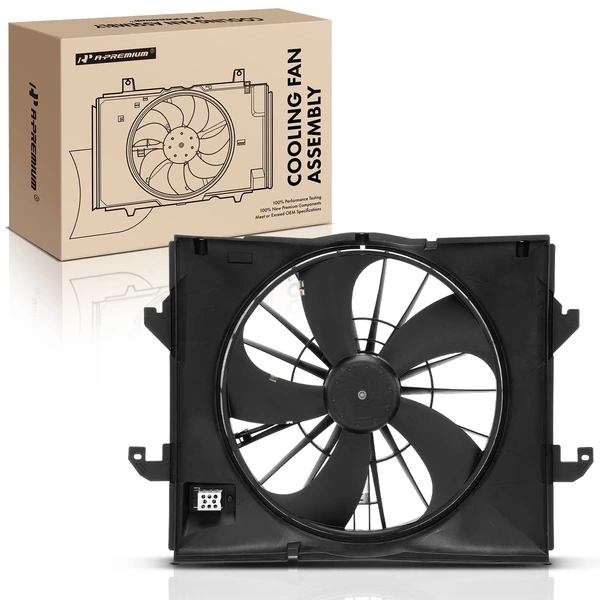 Radiator Cooling Fan Assembly with Shroud & Resistor for 2009-2010 Dodge Ram 1500