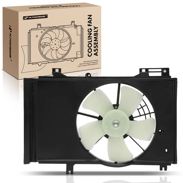 Engine Radiator Cooling Fan Assembly with Shroud for 2011-2014 Mazda 2