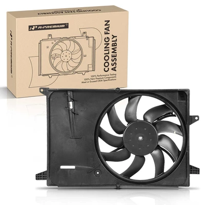 Engine Radiator Cooling Fan Assembly with Shroud for 2016-2022 Chevrolet Spark