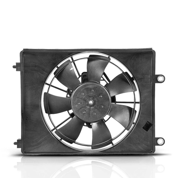 Right AC Condenser Cooling Fan Assembly with Shroud for Acura ILX 16-21 L4 2.4L
