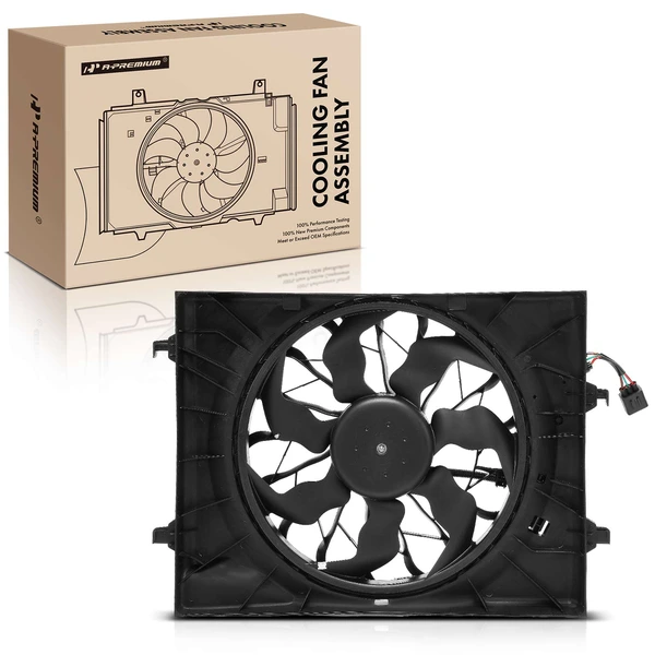 Single Radiator Cooling Fan Assembly with Fan Control Module for Kia Optima