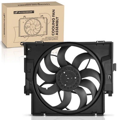 Single Radiator Fan with Shroud Assembly