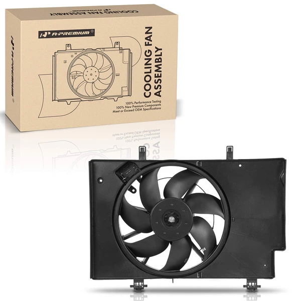 Engine Radiator Cooling Fan Assembly with Shroud for Ford Fiesta 2011-2017 1.6L