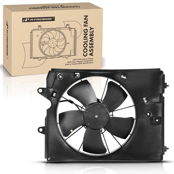 Engine Radiator Cooling Fan Assembly with Shroud for 2010-2013 Acura MDX