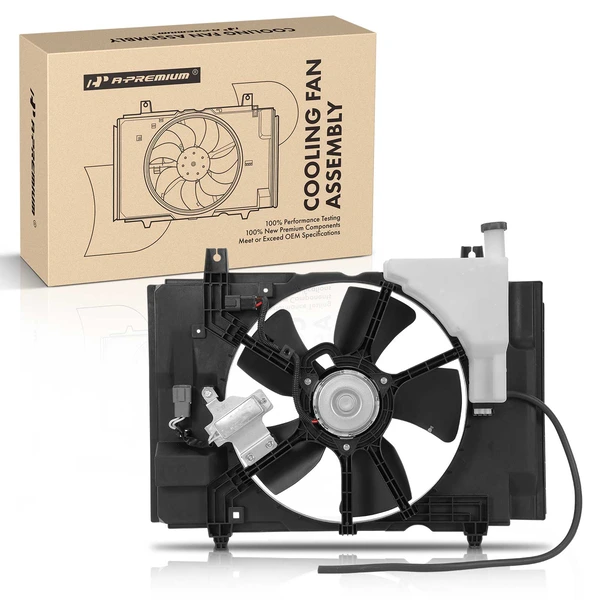 Engine Radiator Cooling Fan Assembly with Shroud for 2007-2012 Nissan Versa