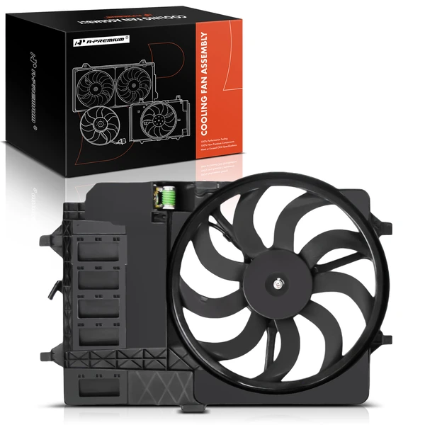 Radiator Cooling Fan Assembly with Shroud for Mini Cooper 2002-2003 L4 1.6L