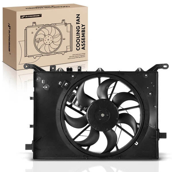 Radiator Cooling Fan Assembly with Shroud for 2001-2003 Volvo V70