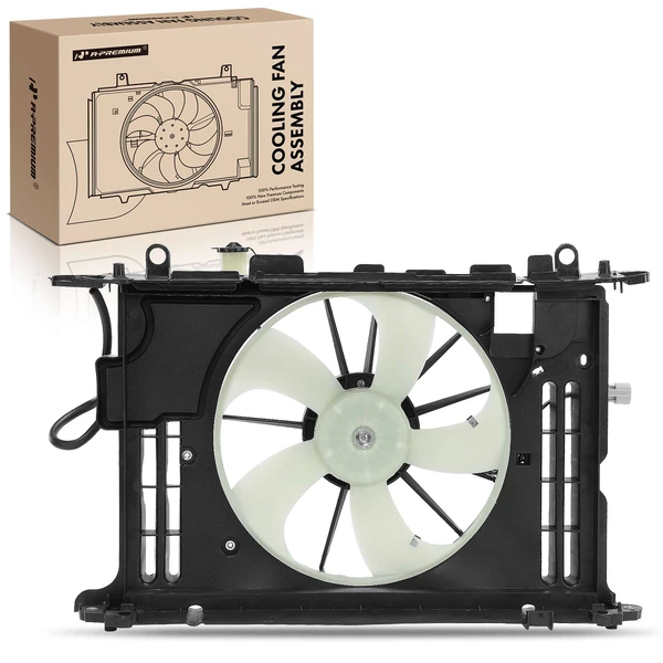 Single Radiator Cooling Fan Assembly with Shroud for Toyota Corolla 2014-2019