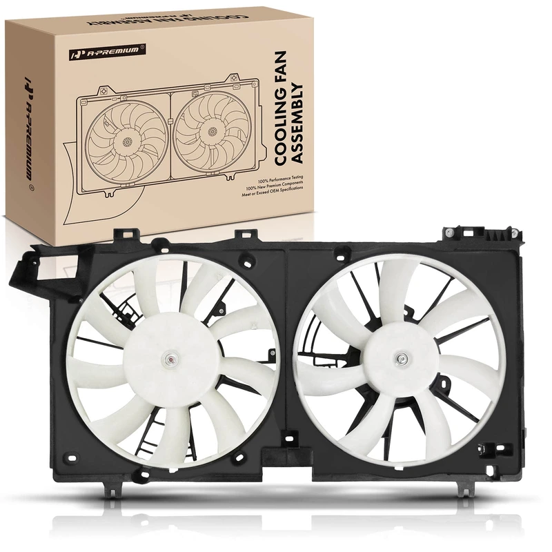 Dual Radiator Cooling Fan Assembly with Shroud for Subaru Legacy Outback