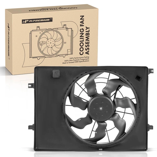Engine Radiator Cooling Fan Assembly with Shroud for Kia Sorento 16-20 2.4L 3.3L