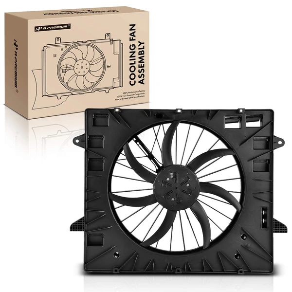 Single Radiator Cooling Fan Assembly with Brushless Motor for 2021-2022 Buick Enclave