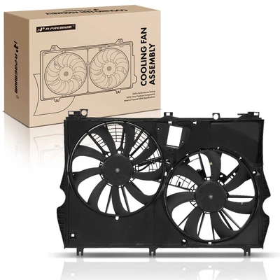 Dual Engine Radiator Cooling Fan Assembly with Shroud
