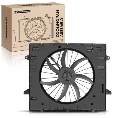 Single Radiator Cooling Fan Assembly with Shroud