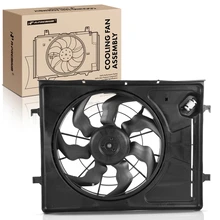 Single Radiator Fan Assembly with Shroud for 2010-2012 Hyundai Elantra