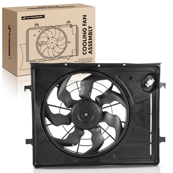 Single Radiator Fan Assembly with Shroud for Hyundai Elantra 2010-2012 L4 2.0L