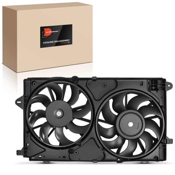 Dual Radiator Cooling Fan Assembly with Shroud for Cadillac XTS 2013-2018 V6 3.6L