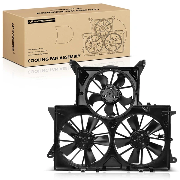 Triple Radiator Cooling Fan Assembly with Brushless Motor for Chevrolet Silverado 1500 GMC