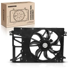 Single Radiator Cooling Fan Assembly with Shroud