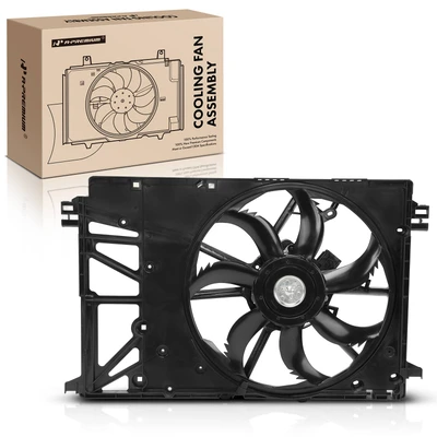 Single Radiator Cooling Fan Assembly with Shroud