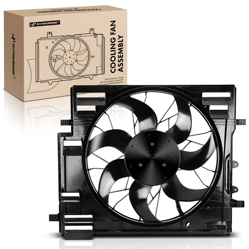 Single Radiator Cooling Fan Assembly with Brushless Motor for Volvo S90 2017 XC90 17-21