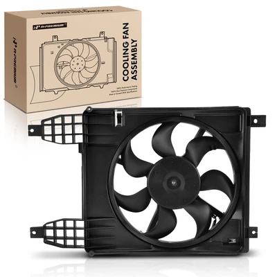 Single Engine Cooling Fan Assembly with Brushed Motor