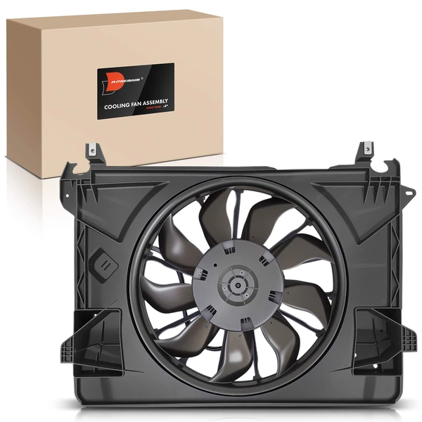 Single Radiator Cooling Fan Assembly with Brushless Motor for Ford F-150 2022-2024