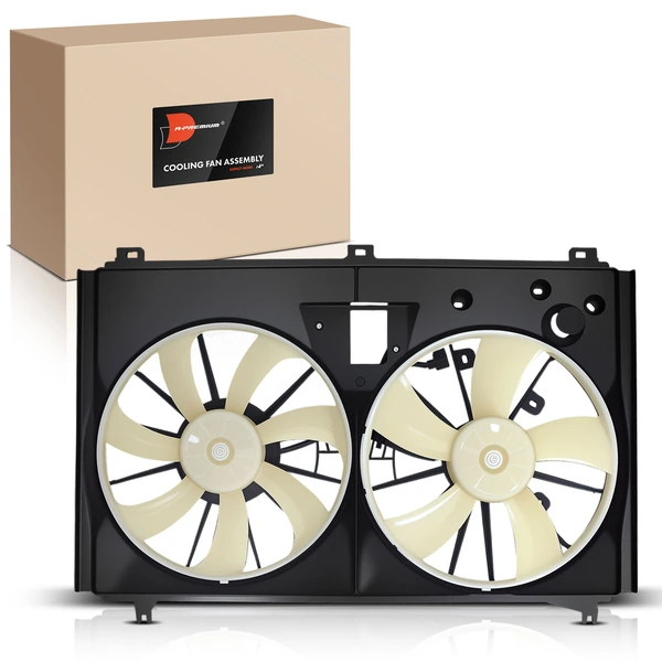 Dual Radiator Cooling Fan Assembly with Shroud for Lexus LS460 2007-2015 V8 4.6L RWD