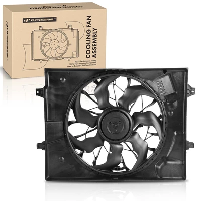 Single Radiator Fan Assembly with Shroud