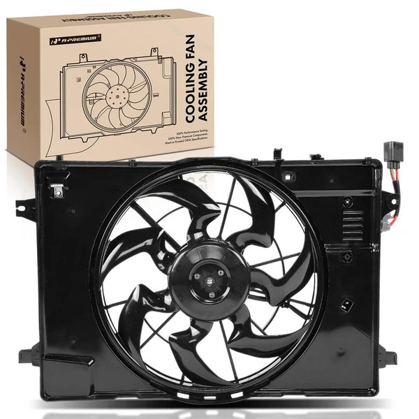 Single Radiator Fan Assembly with Control Module for Hyundai Ioniq Kia Niro 2017-2022