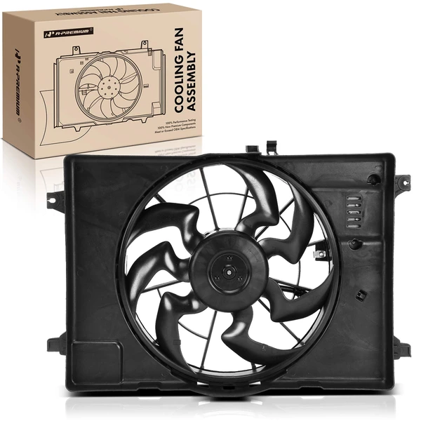 Single Radiator Fan Cooling Motor with Control Module for Hyundai Ioniq 17-21 Kia Niro EV