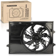 Single Radiator Cooling Fan Assembly with Brushless Motor for 2022-2024 Hyundai Santa Cruz