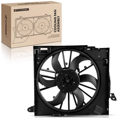 Single Radiator Cooling Fan with Shroud Assembly