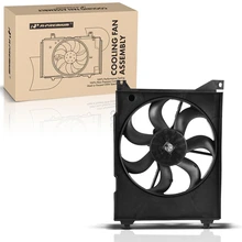 Single AC Condenser Cooling Fan with Shroud Assembly for 2004-2006 Kia Amanti