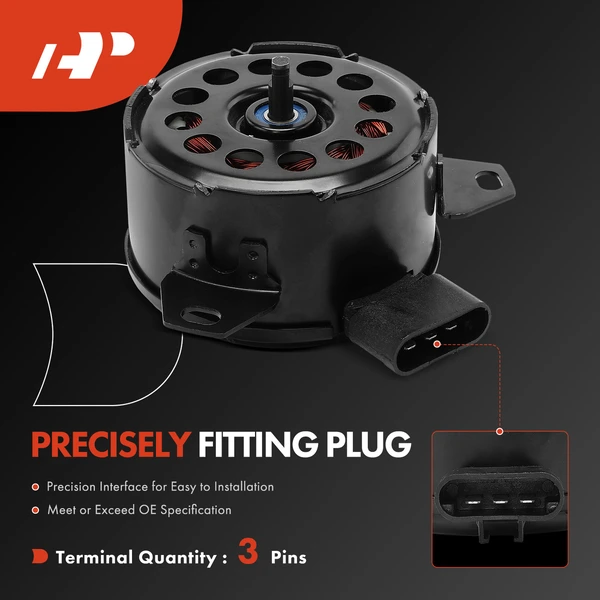 Right Radiator Fan Cooling Motor for Ford Taurus 96-07 Mercury Sable 96-05