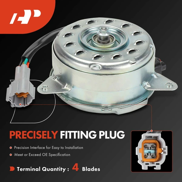 Driver or Passenger Radiator Fan Cooling Motor for Nissan Altima 07-13 Maxima