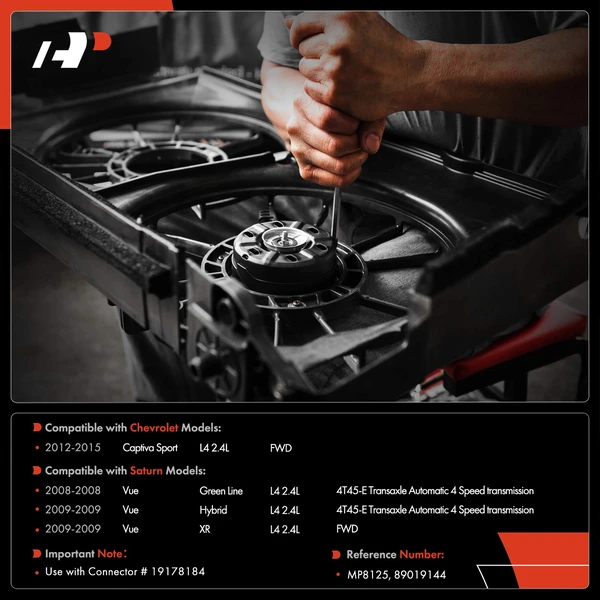 Radiator Cooling Fan Motor for Chevrolet Captiva Sport 2012-2015 Saturn Vue 2.4L